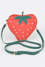 Faux Suede Strawberry Novelty Bag | Mixtshop LLC