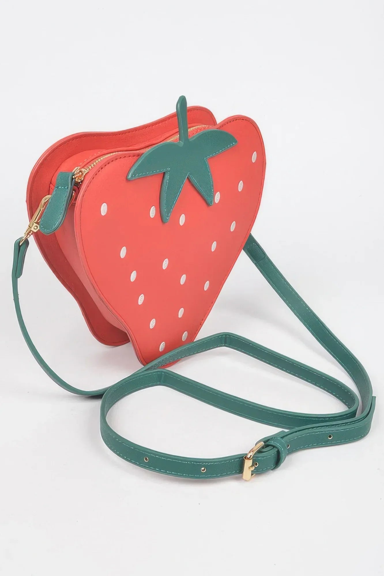 Faux Suede Strawberry Novelty Bag Secondary image