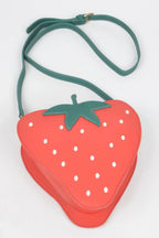 Faux Suede Strawberry Novelty Bag | Mixtshop LLC