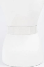Stone Metal Buckle Clear Plus Size Belt | Mixtshop LLC
