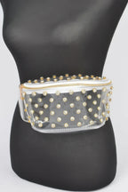 Transparent Rhinestone Studded Fanny Pack | Mixtshop LLC