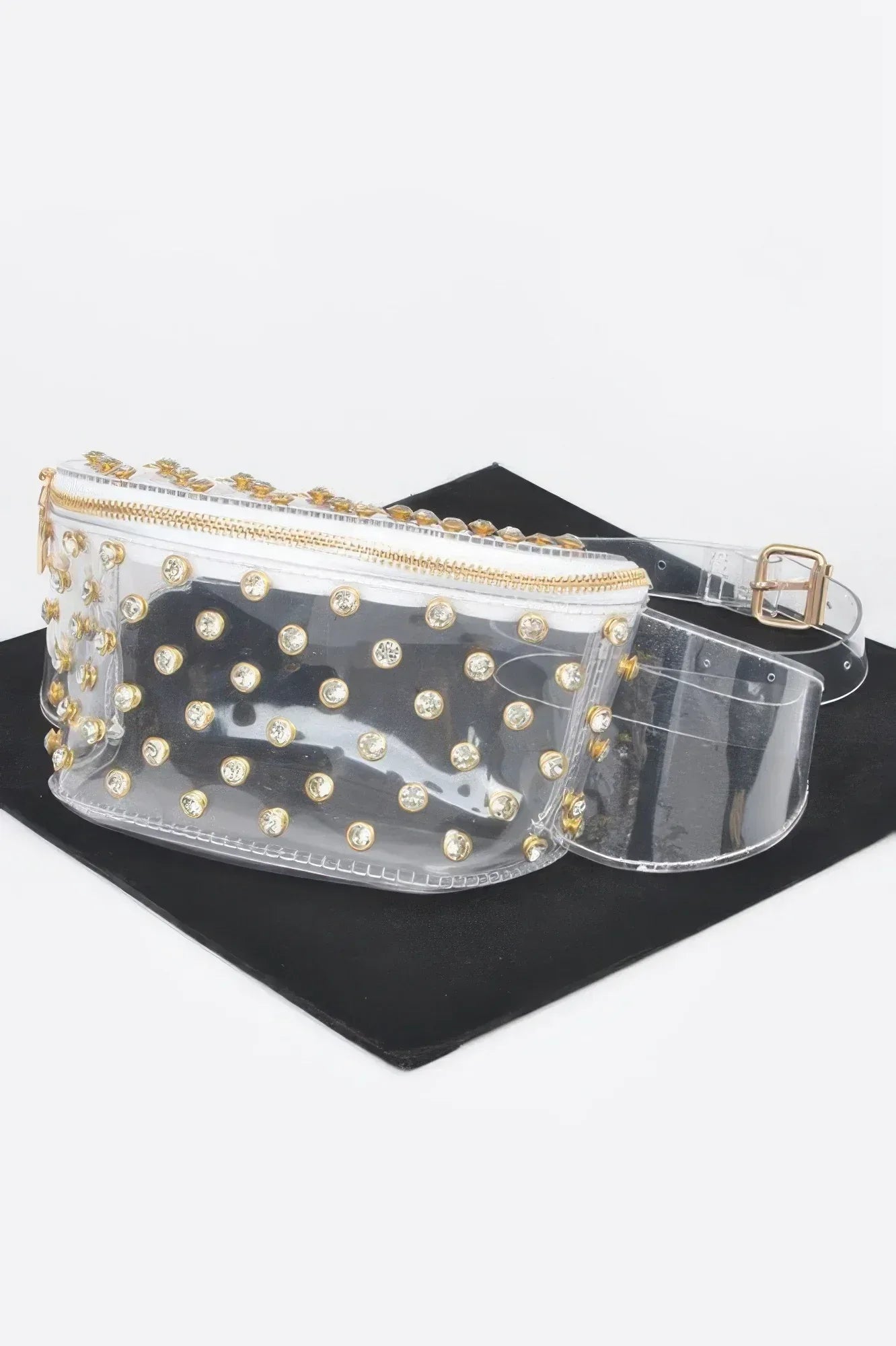 Transparent Rhinestone Studded Fanny Pack | Mixtshop LLC