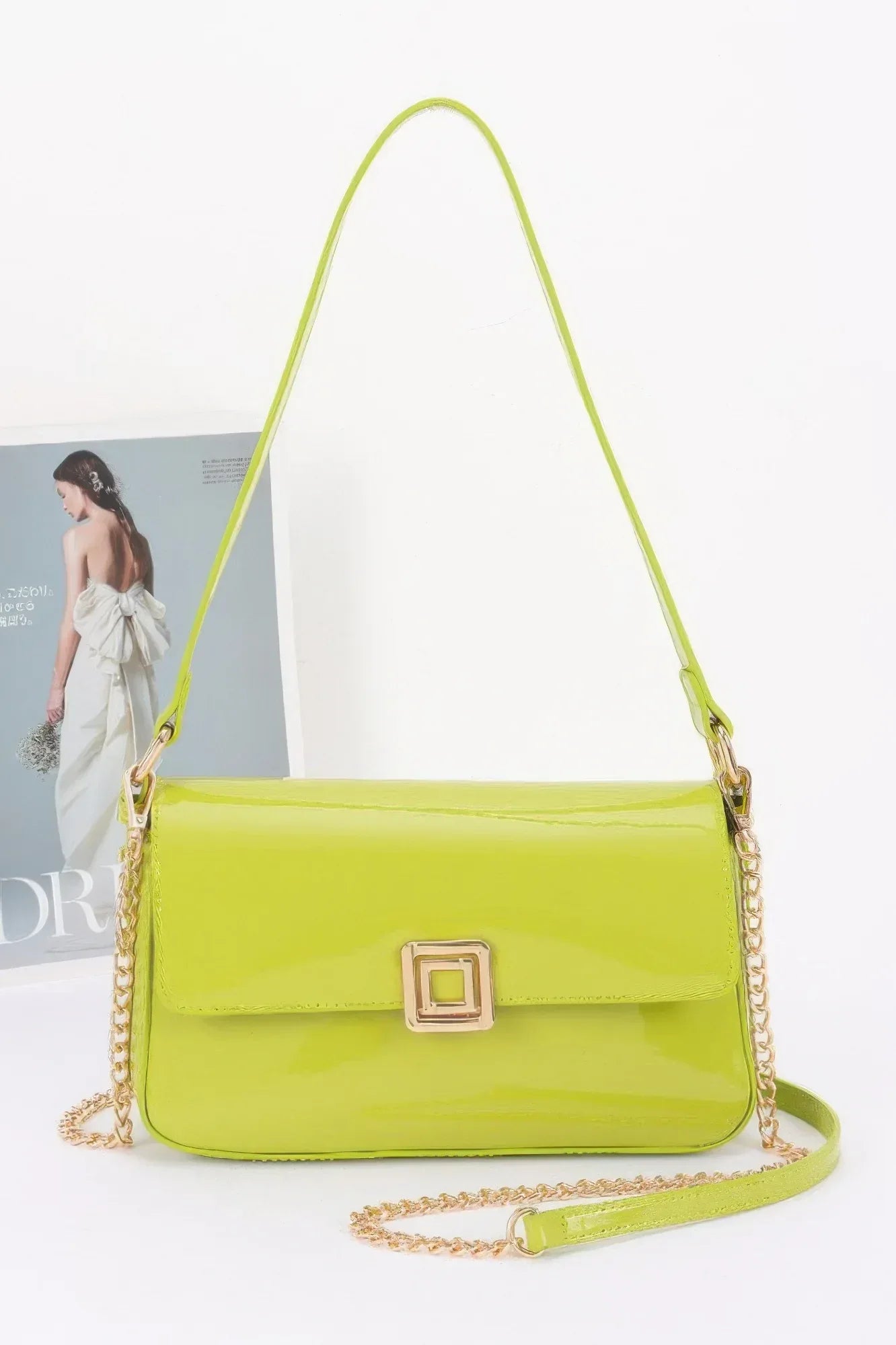 Enamel Flap Shoulder Bag | Mixtshop LLC