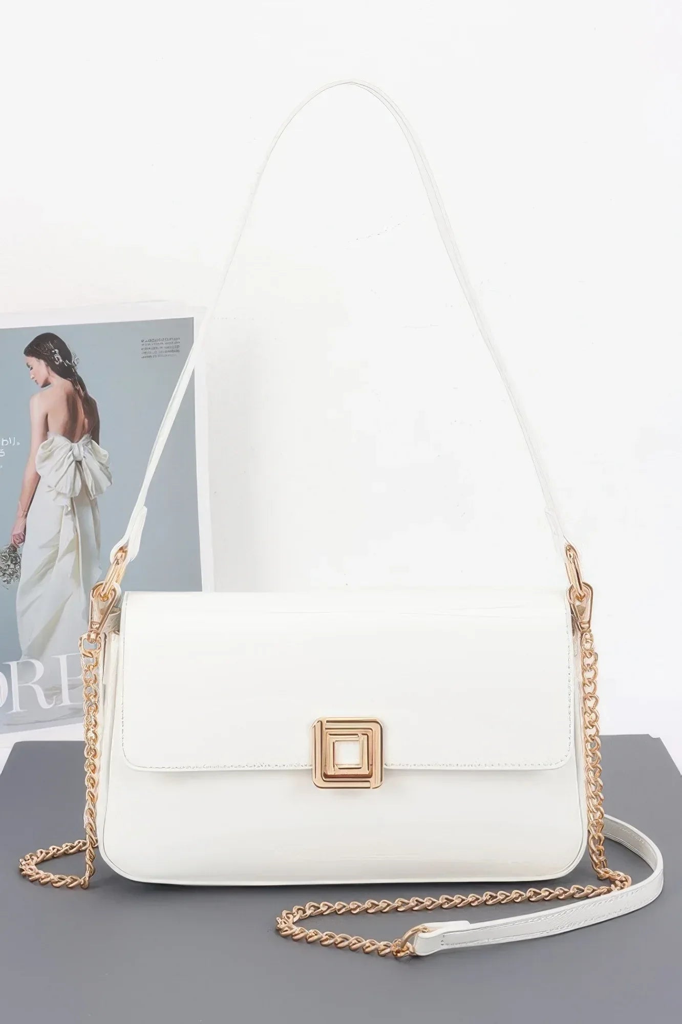 Enamel Flap Shoulder Bag | Mixtshop LLC