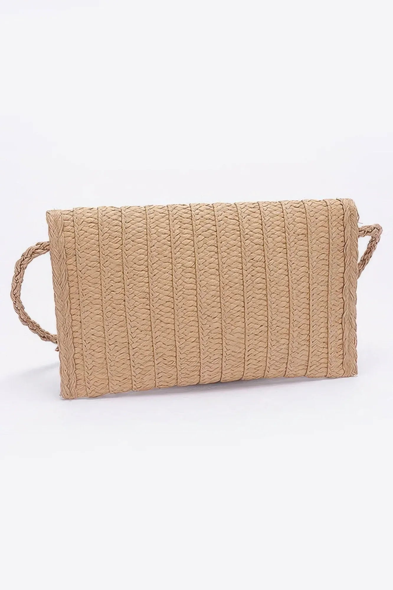 Faux Straw Handmade Ribbon Flap Clutch | Mixtshop LLC