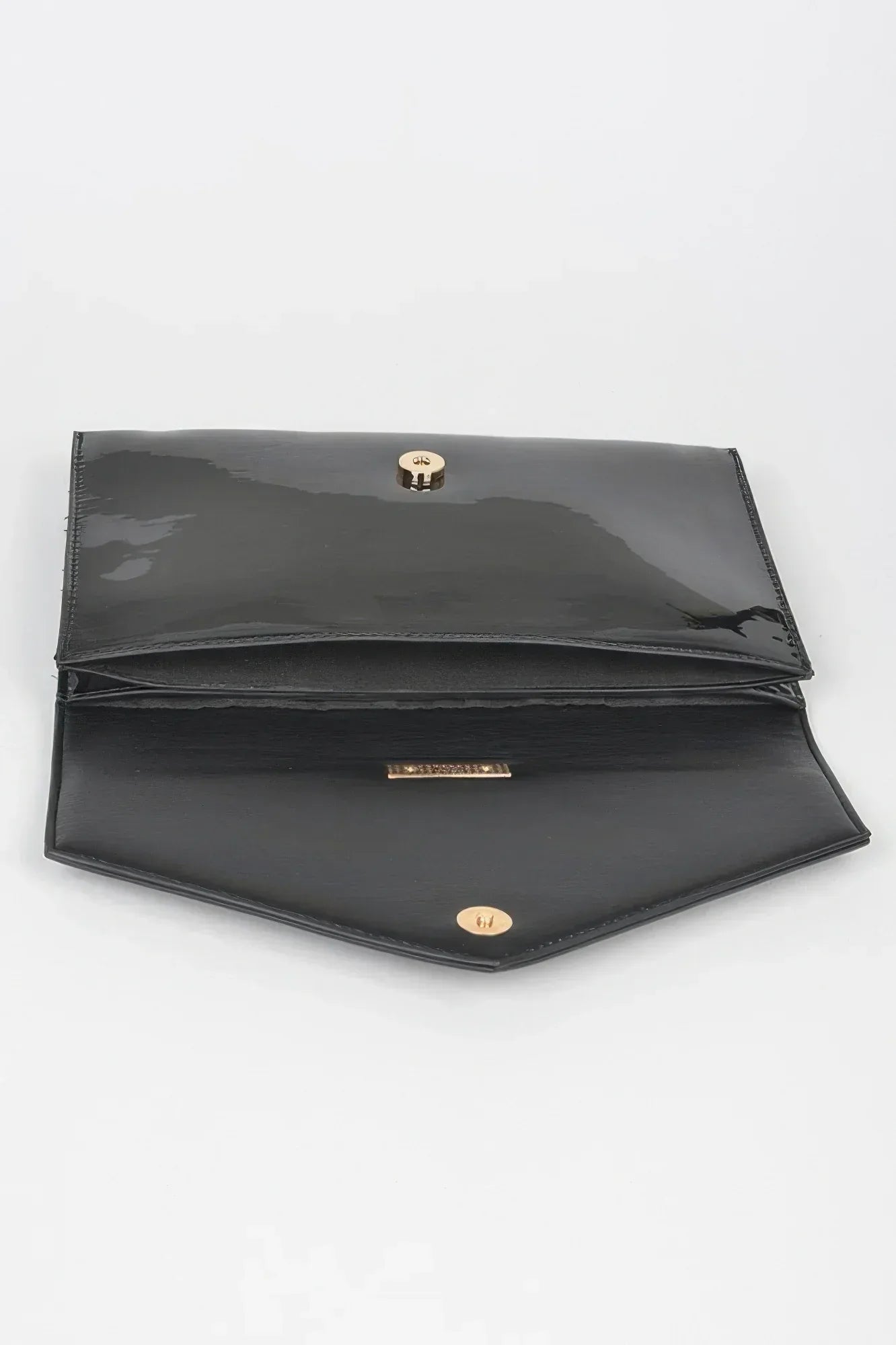 Enamel Faux Leather Metal Handle Flap Clutch | Mixtshop LLC