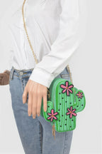 Faux Leather Cactus Crossbody Bag | Mixtshop LLC