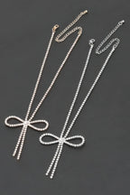Rhinestone Ribbon Necklace | Mixtshop LLC