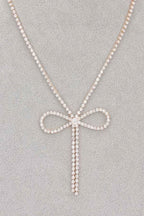Rhinestone Ribbon Necklace | Mixtshop LLC