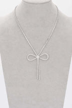 Rhinestone Ribbon Necklace | Mixtshop LLC