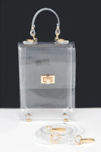 Transparent Top Handle Flap Clutch | Mixtshop LLC