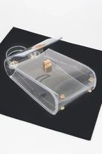 Transparent Top Handle Flap Clutch | Mixtshop LLC