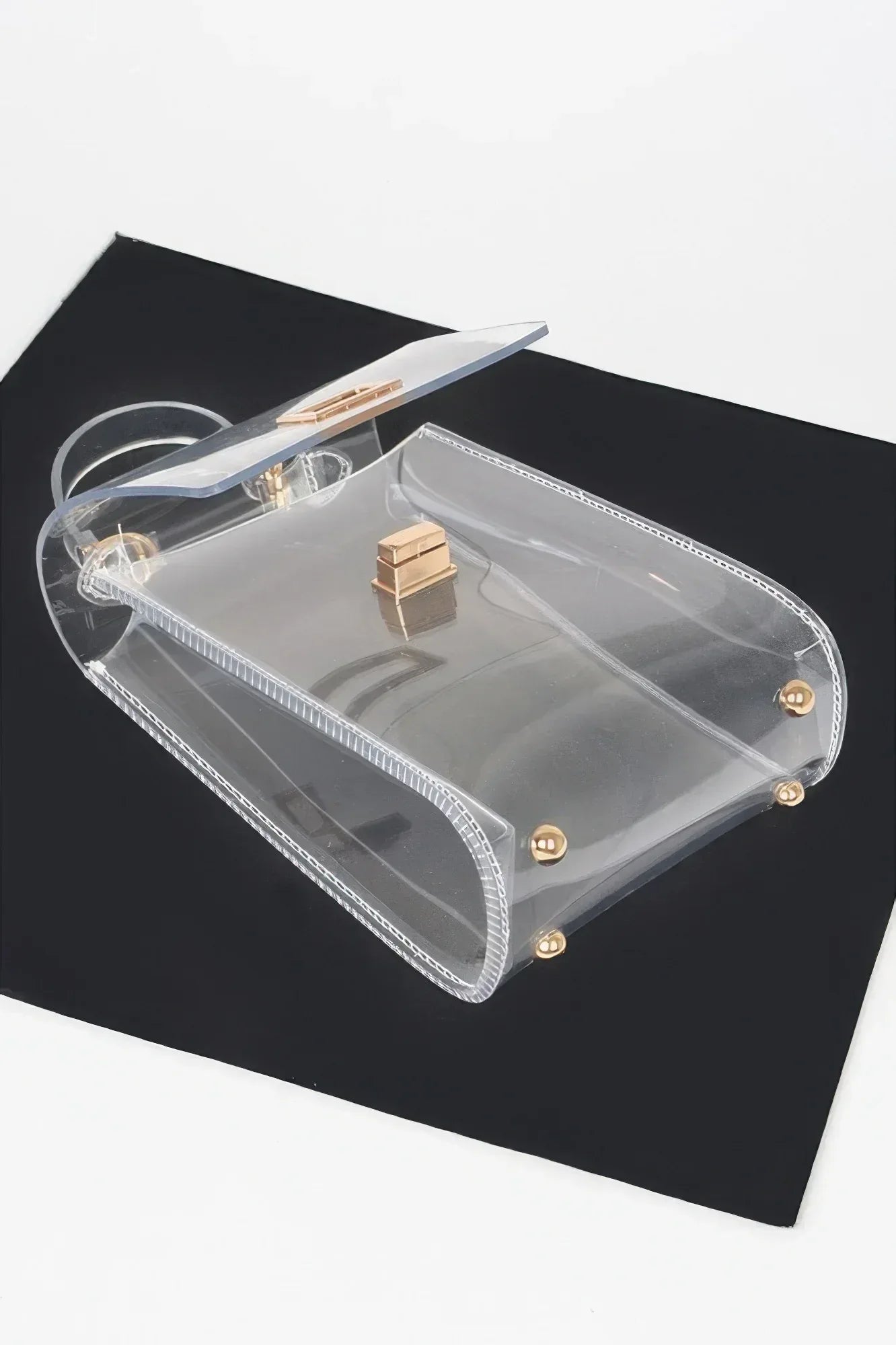 Transparent Top Handle Flap Clutch | Mixtshop LLC