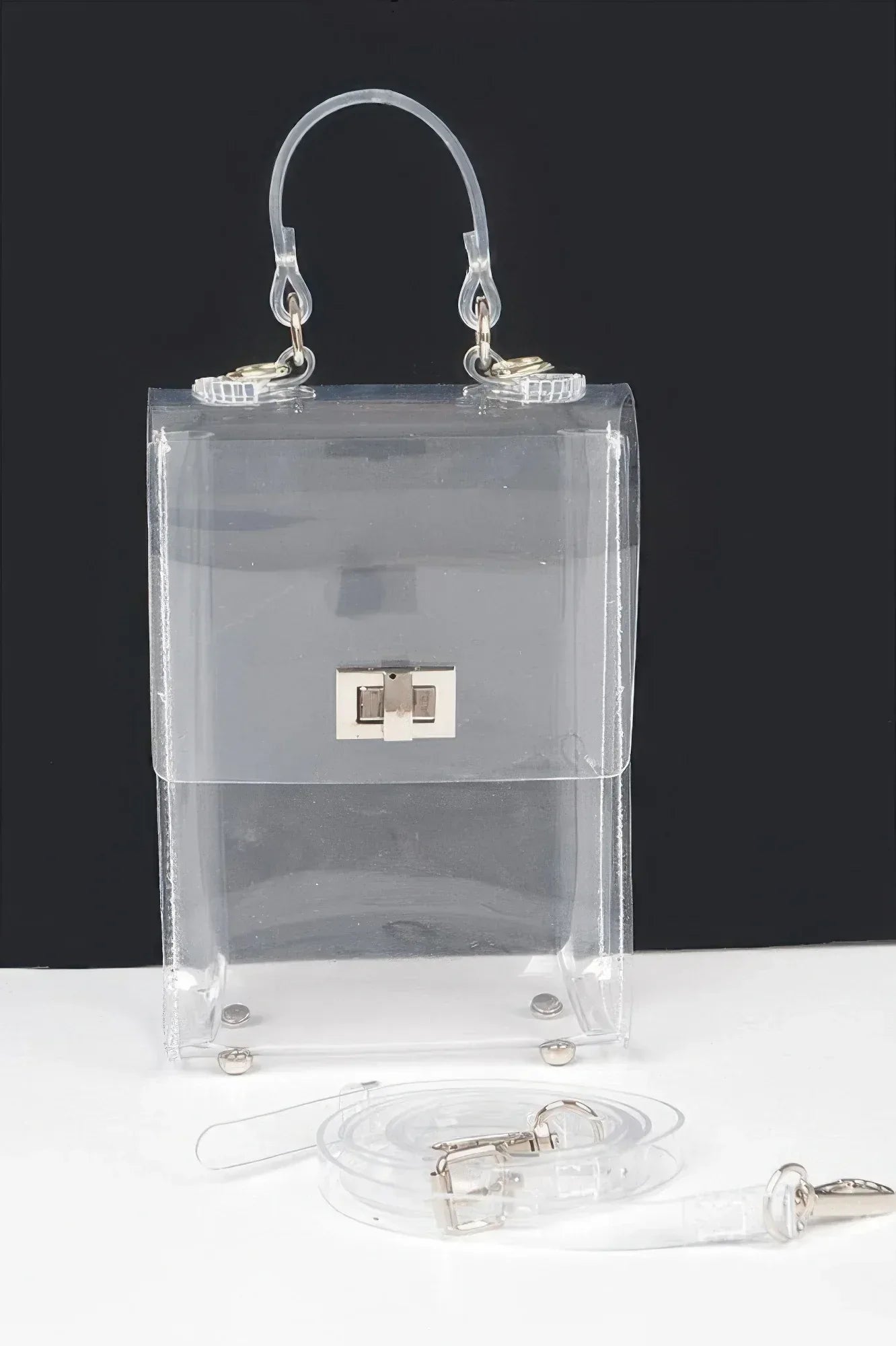 Transparent Top Handle Flap Clutch | Mixtshop LLC