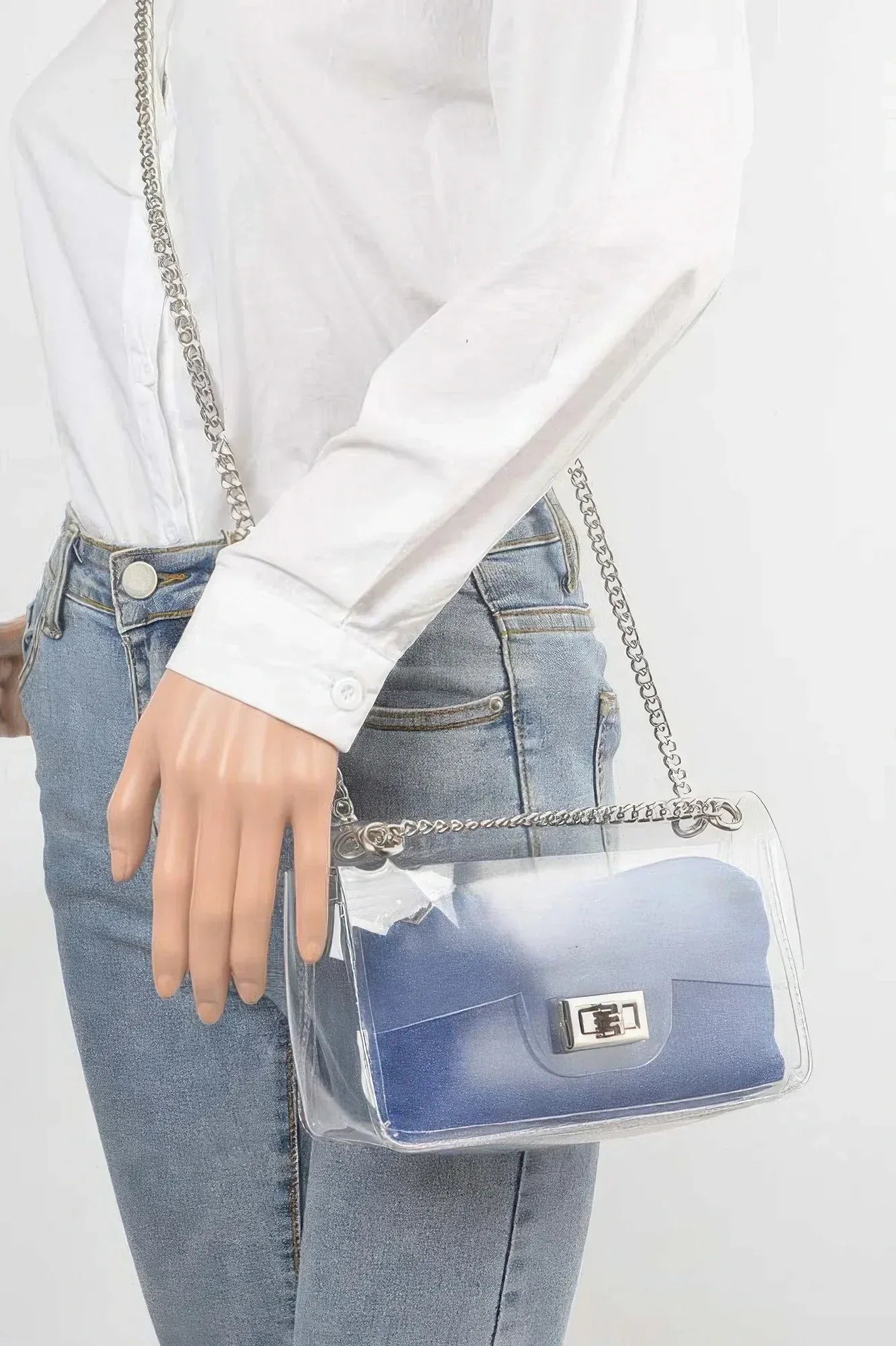 Clear Bag W/ Denim Pouch | Mixtshop LLC