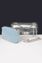 Clear Bag W/ Denim Pouch | Mixtshop LLC