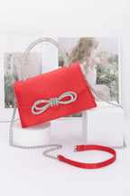 Rhinestone Ribbon Handle Flap Bag | Mixtshop LLC