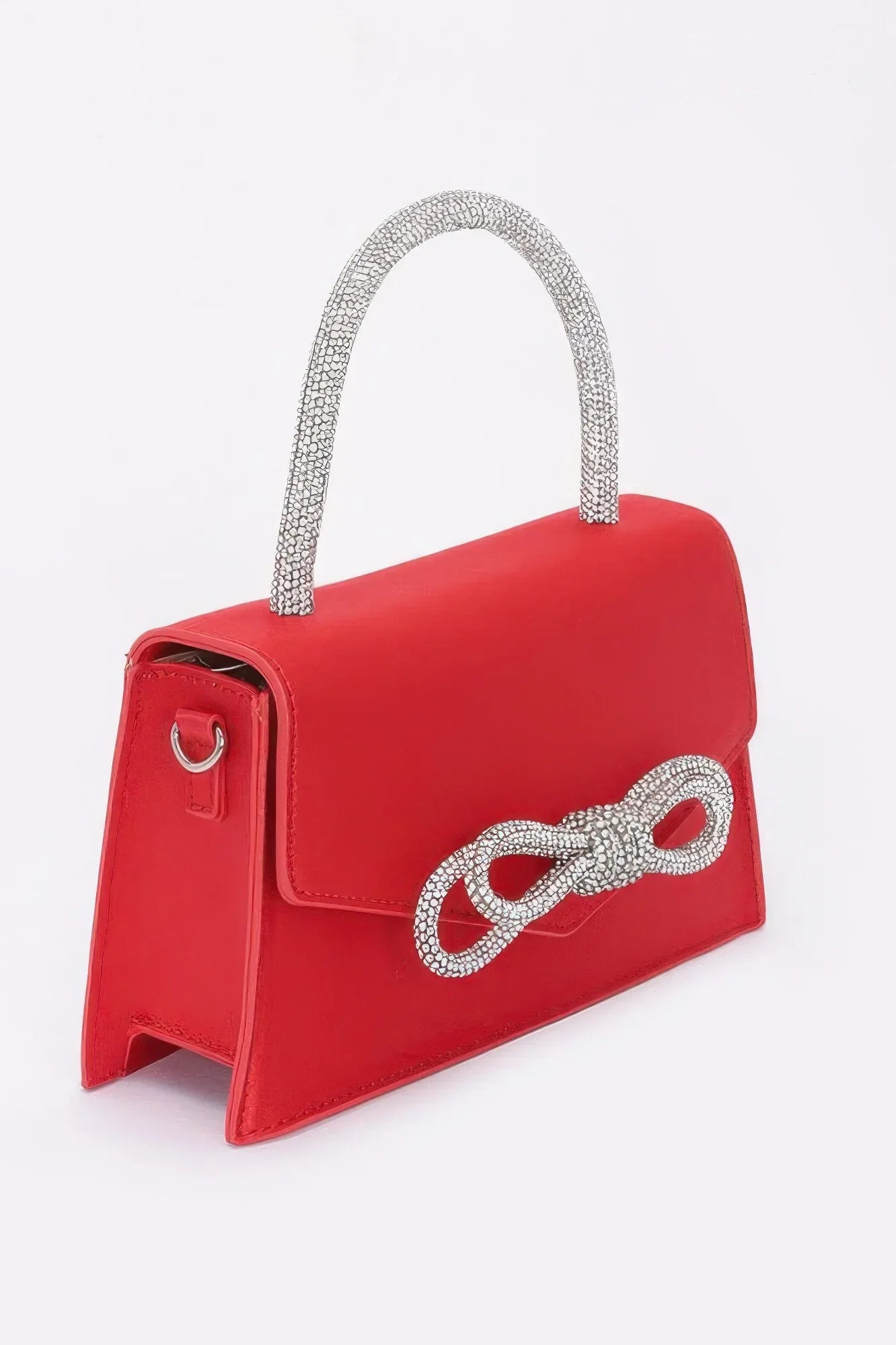 Rhinestone Ribbon Handle Flap Bag Secondary image
