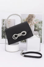 Rhinestone Ribbon Handle Flap Bag | Mixtshop LLC