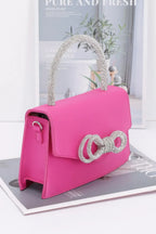 Rhinestone Ribbon Handle Flap Bag | Mixtshop LLC