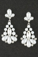 Jeweled Pearl Teardrop Earrings | Mixtshop LLC