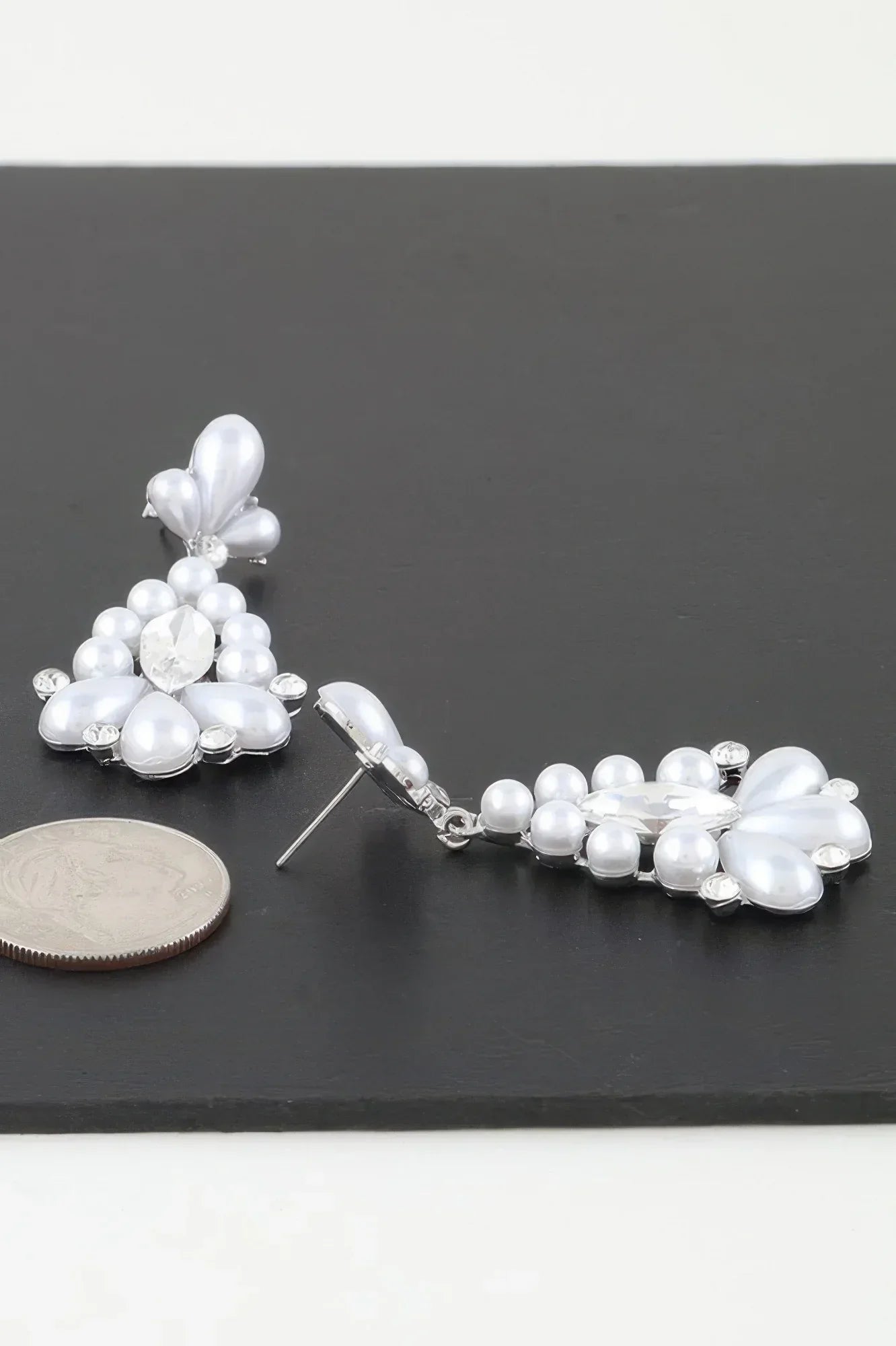 Jeweled Pearl Teardrop Earrings | Mixtshop LLC