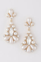 Jeweled Pearl Teardrop Earrings | Mixtshop LLC