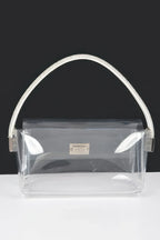 Transparent Rhinestone Top Handle Flap Bag | Mixtshop LLC