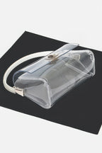 Transparent Rhinestone Top Handle Flap Bag | Mixtshop LLC