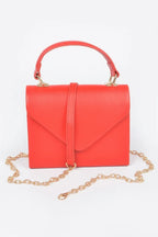Faux Leather Simple Handle Clutch | Mixtshop LLC