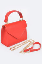 Faux Leather Simple Handle Clutch | Mixtshop LLC