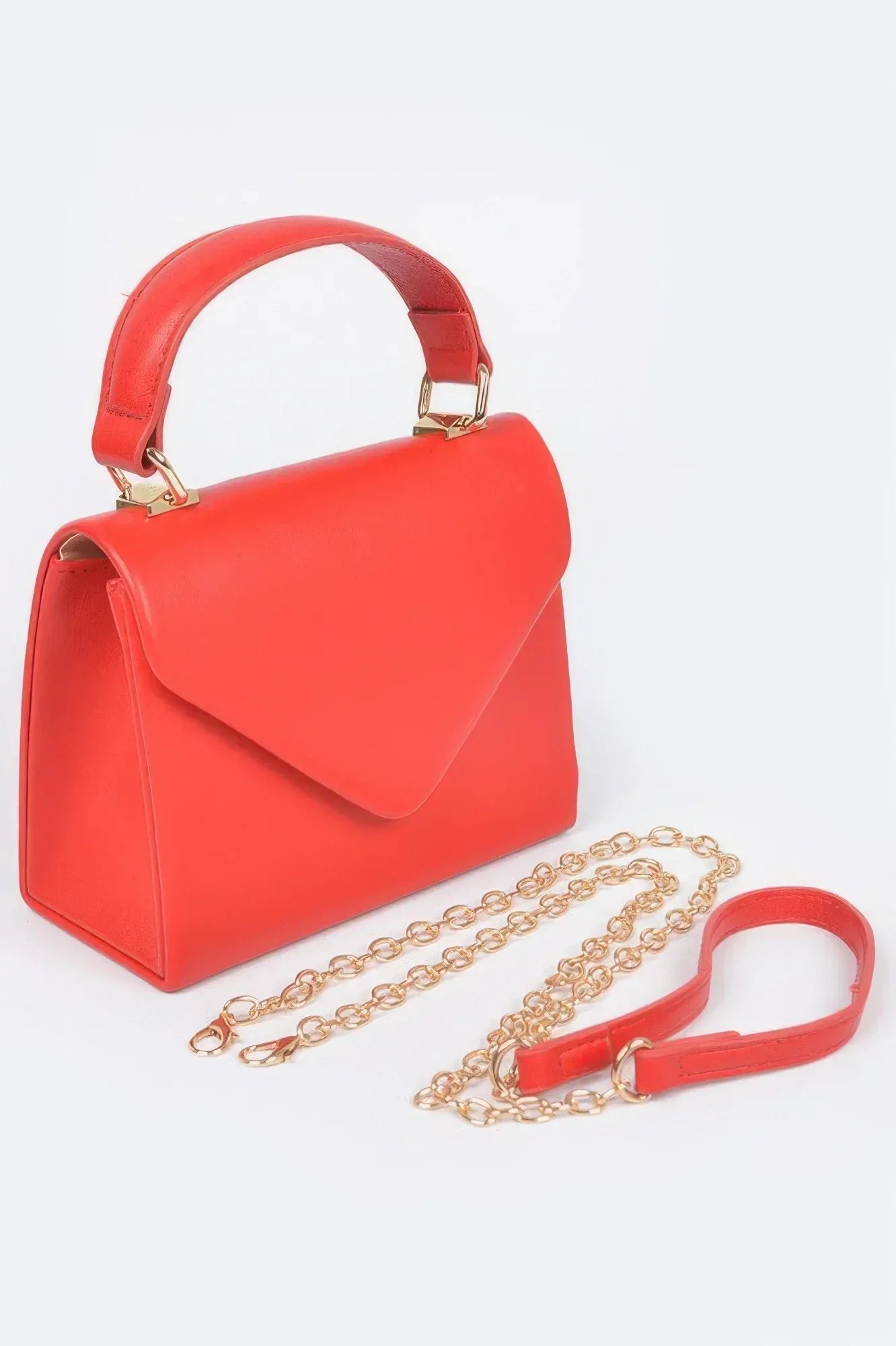 Faux Leather Simple Handle Clutch | Mixtshop LLC