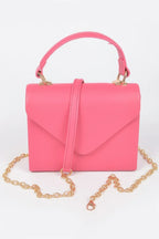 Faux Leather Simple Handle Clutch | Mixtshop LLC