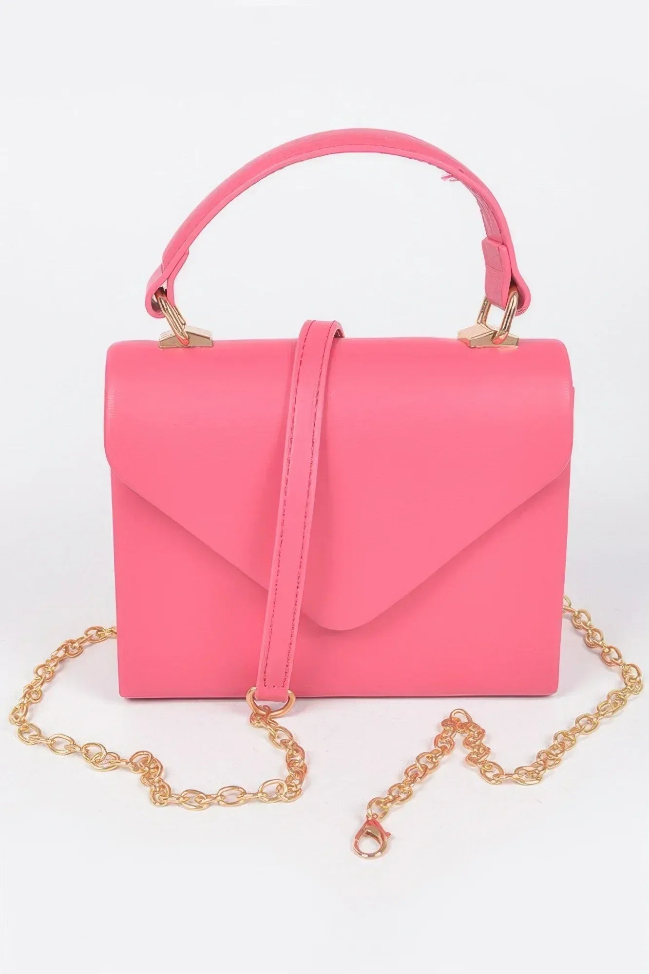 Faux Leather Simple Handle Clutch | Mixtshop LLC
