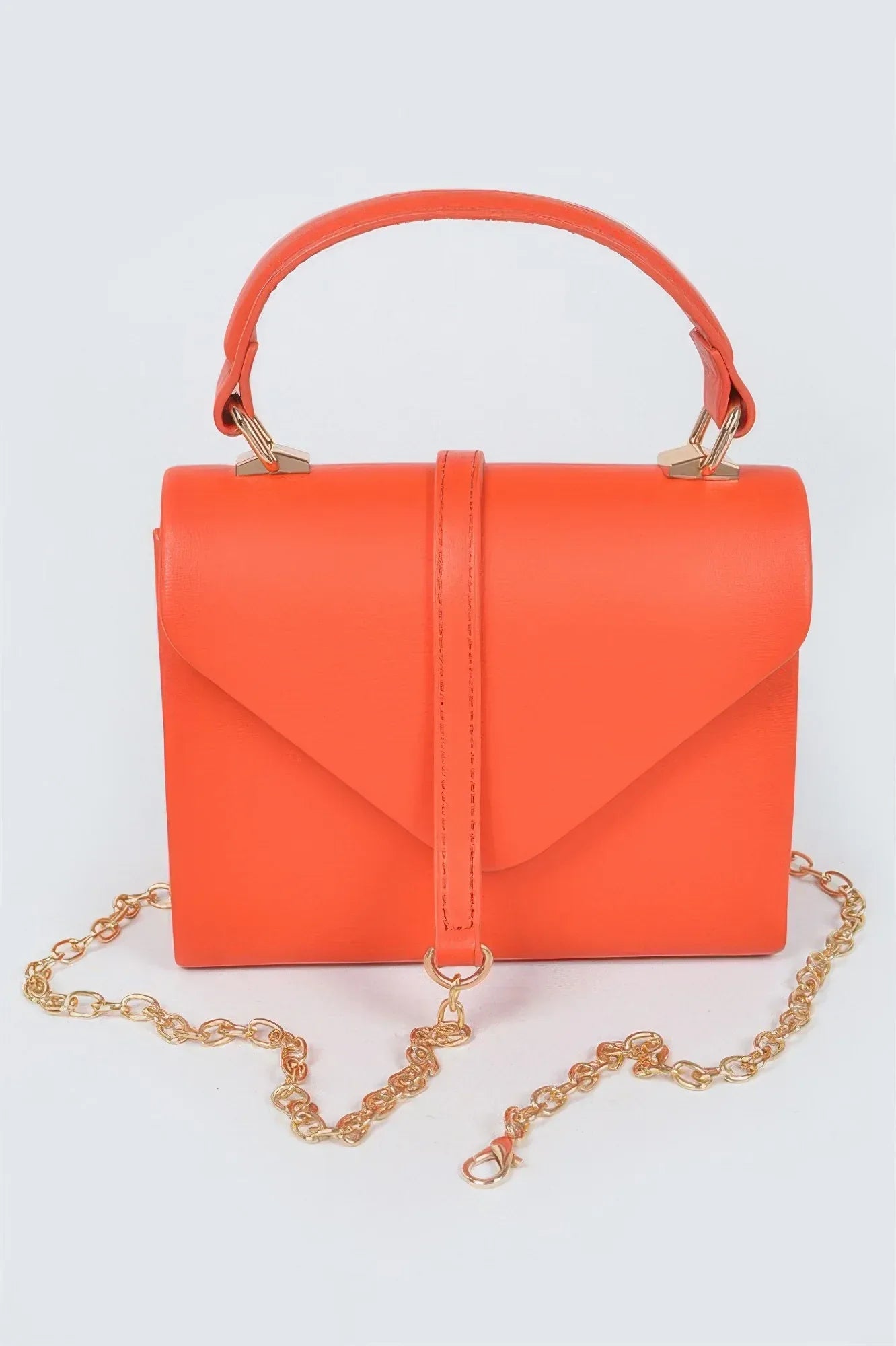 Faux Leather Simple Handle Clutch | Mixtshop LLC
