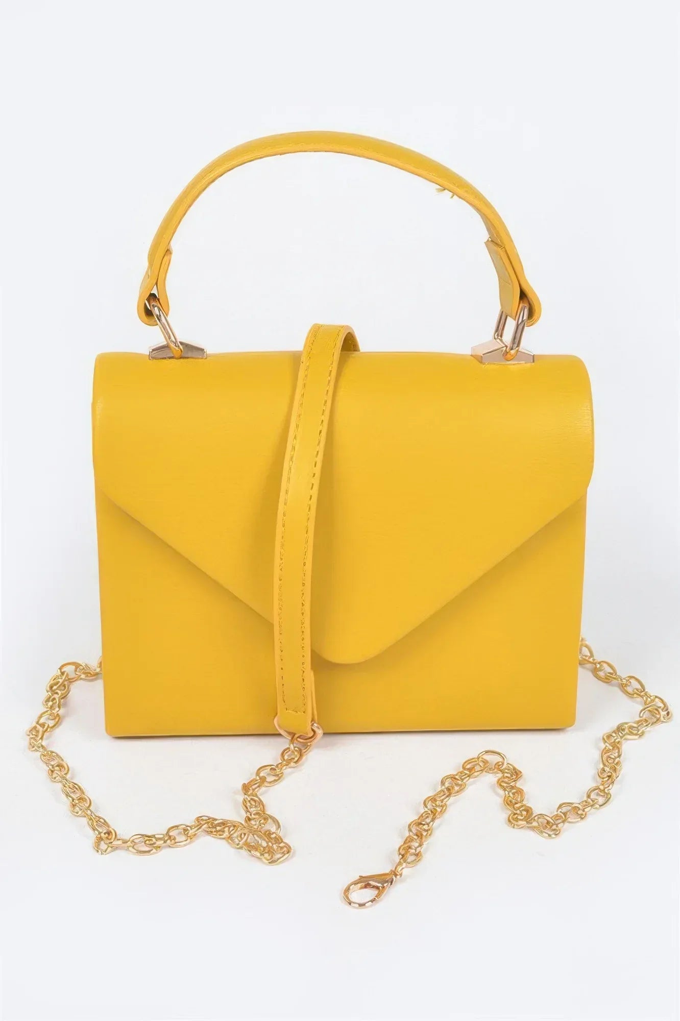 Faux Leather Simple Handle Clutch | Mixtshop LLC