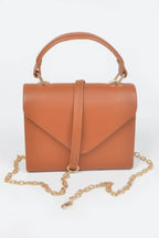 Faux Leather Simple Handle Clutch | Mixtshop LLC