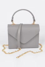 Faux Leather Simple Handle Clutch | Mixtshop LLC