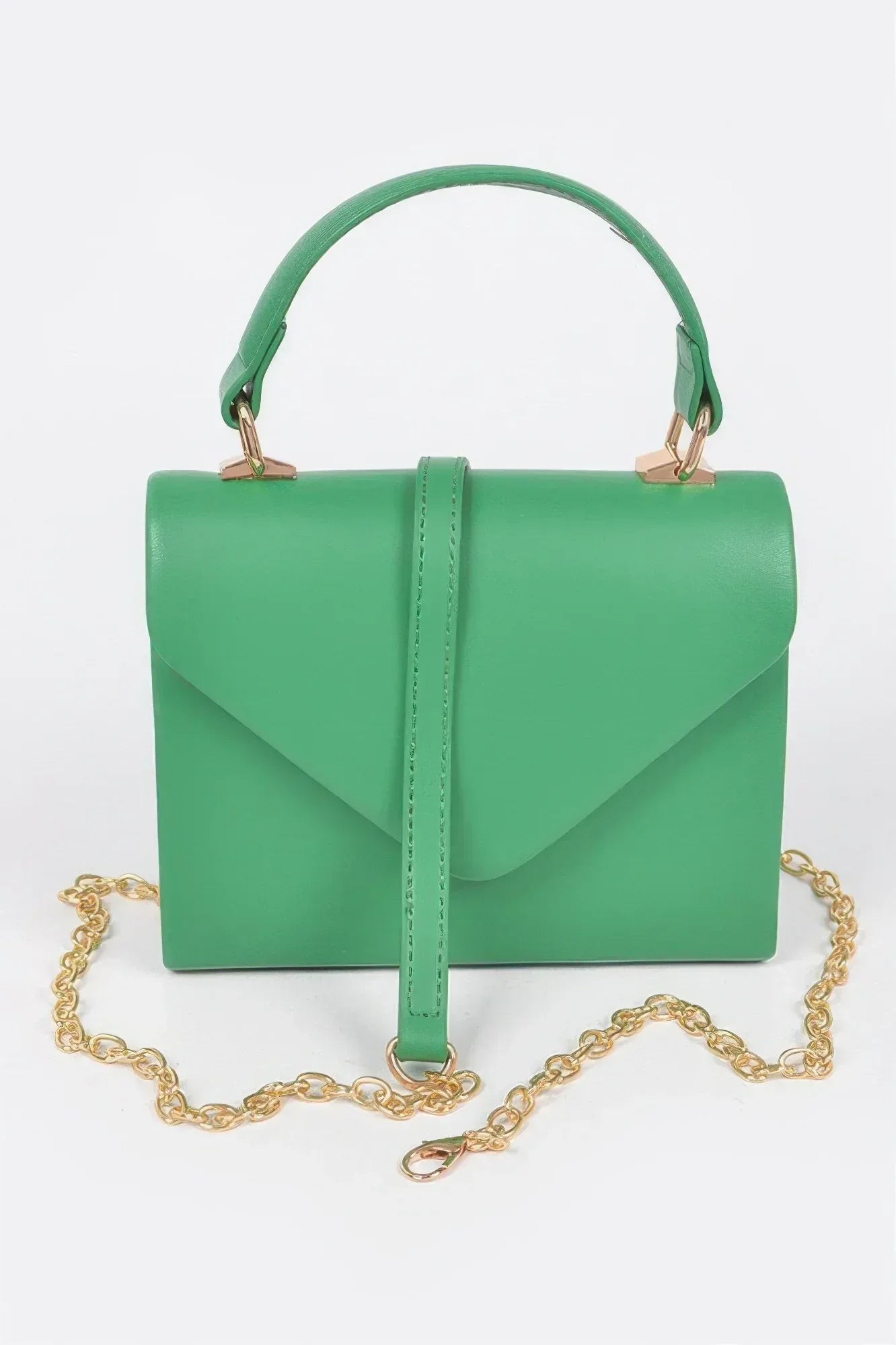 Faux Leather Simple Handle Clutch | Mixtshop LLC