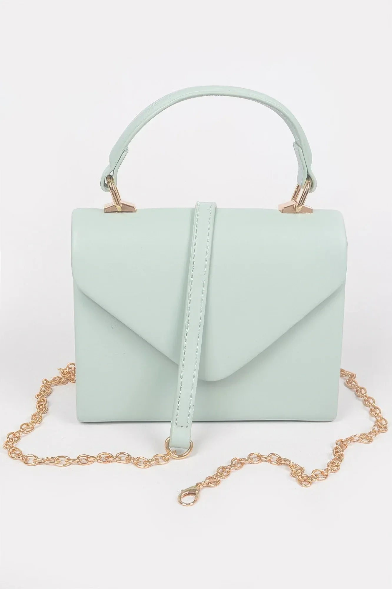 Faux Leather Simple Handle Clutch | Mixtshop LLC