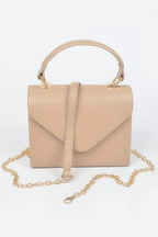 Faux Leather Simple Handle Clutch | Mixtshop LLC