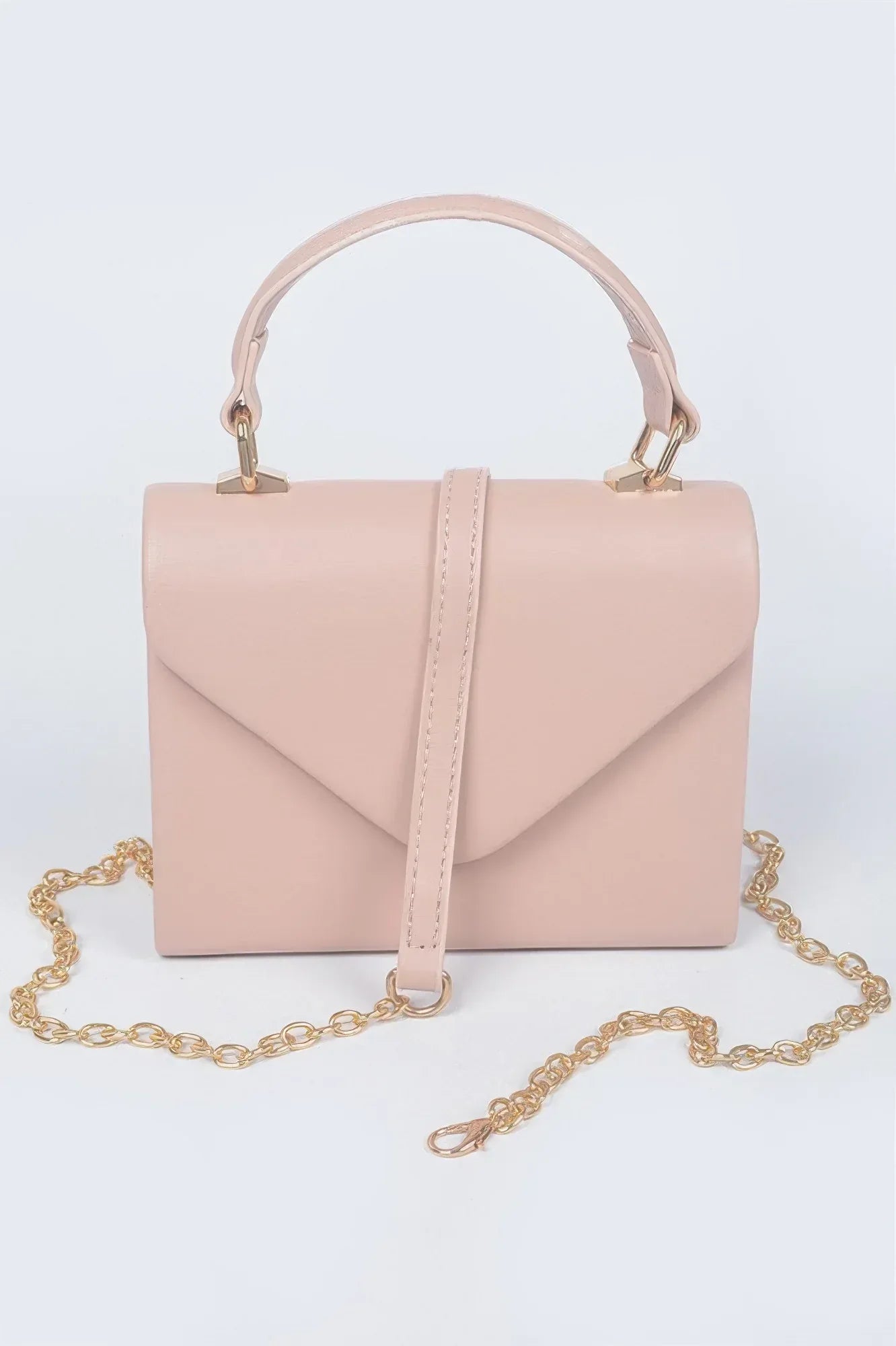 Faux Leather Simple Handle Clutch | Mixtshop LLC