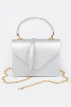 Faux Leather Simple Handle Clutch | Mixtshop LLC