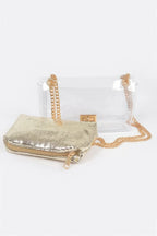 Clear Pvc Clutch With Shiny Pouch | Mixtshop LLC