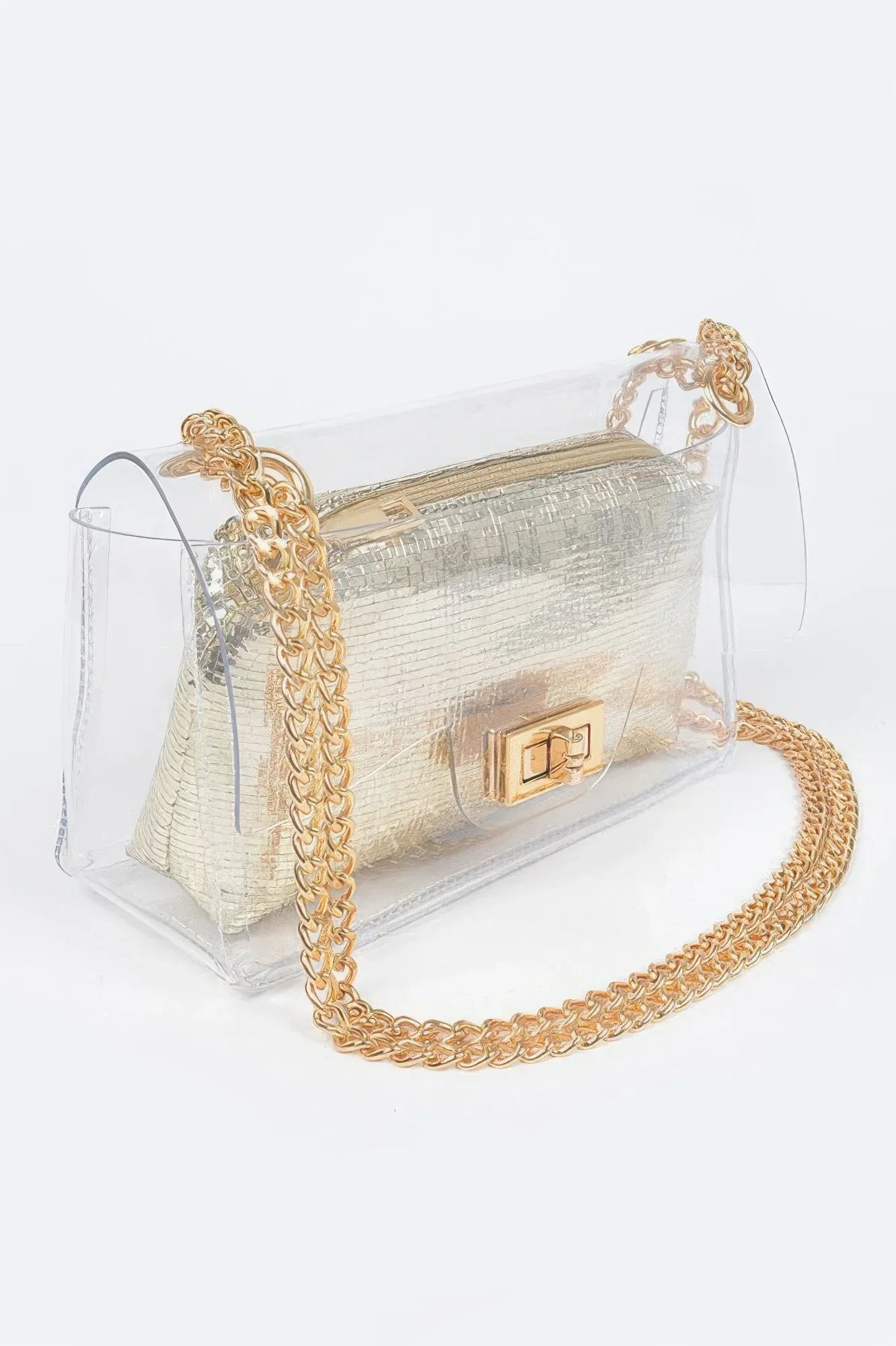 Clear Pvc Clutch With Shiny Pouch | Mixtshop LLC