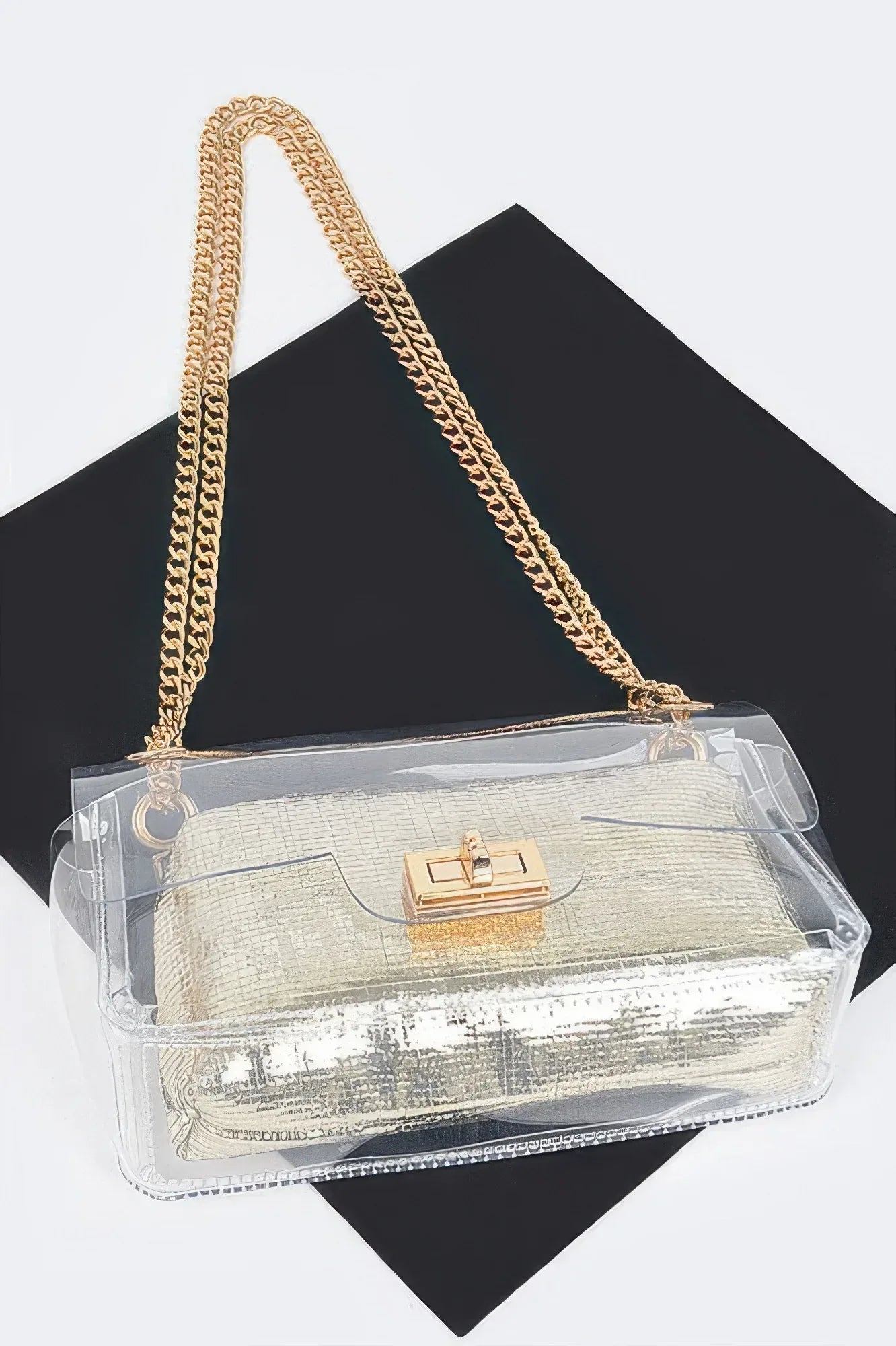 Clear Pvc Clutch With Shiny Pouch | Mixtshop LLC
