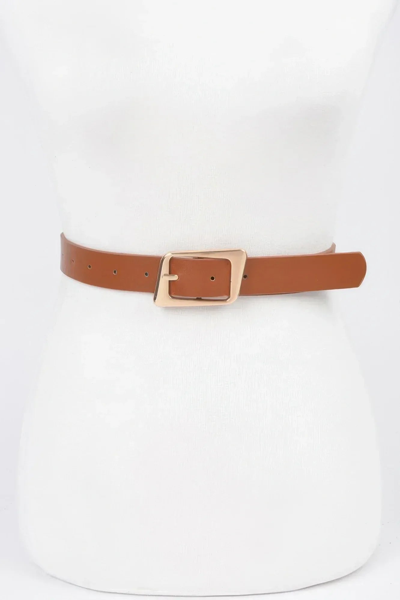 Faux Leather Metal Buckle Belt | Mixtshop LLC