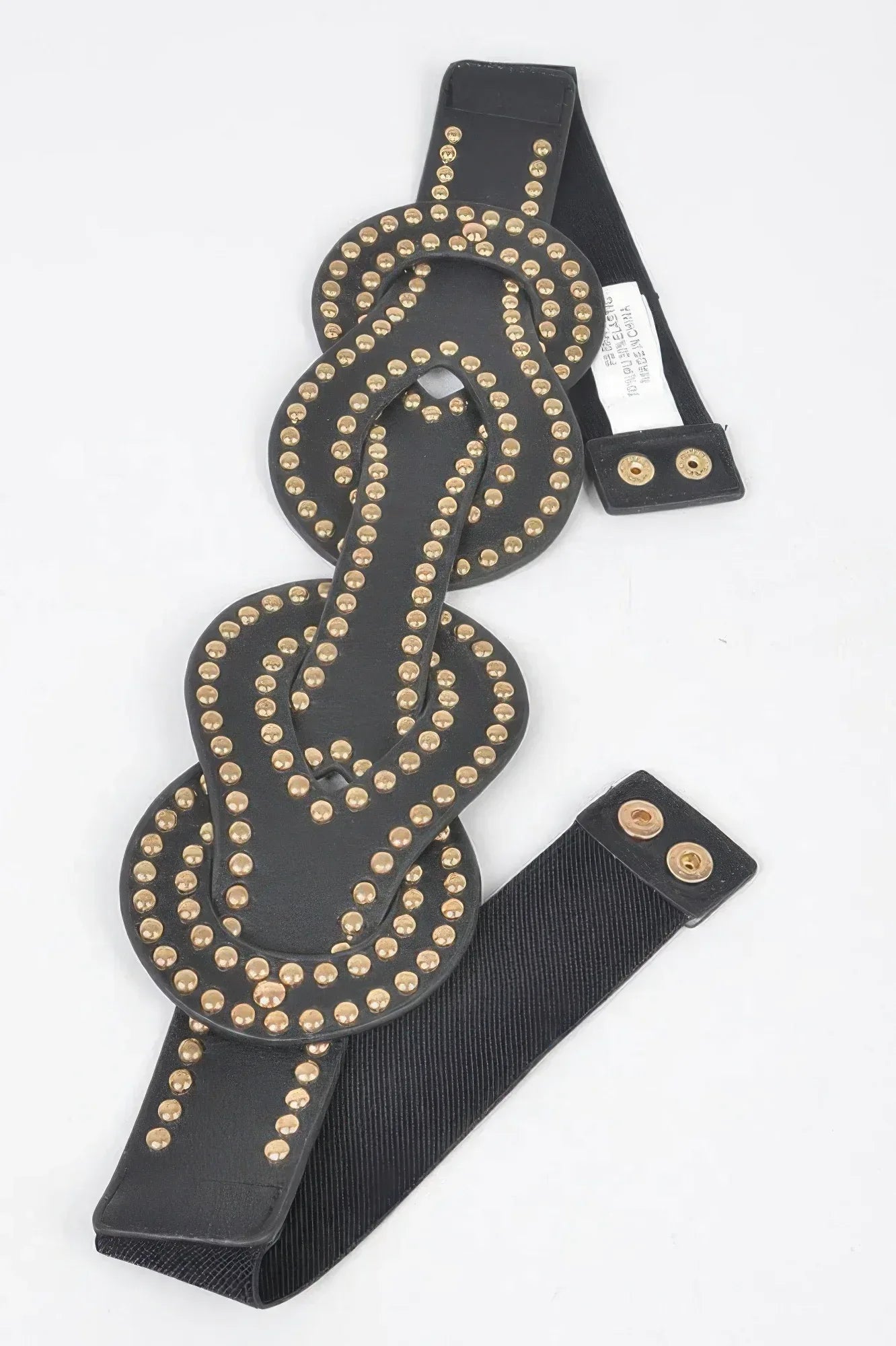 Faux Leather Metal Studded Elastic Belt | Mixtshop LLC