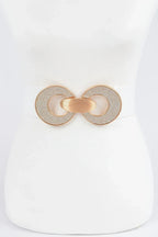 Rhinestone Two Buckle Elastic Belt | Mixtshop LLC