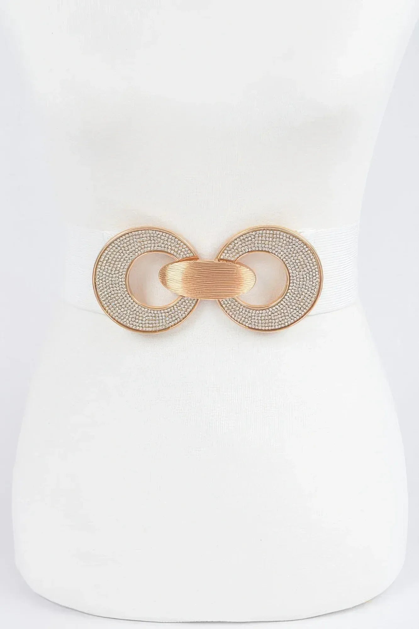 Rhinestone Two Buckle Elastic Belt | Mixtshop LLC